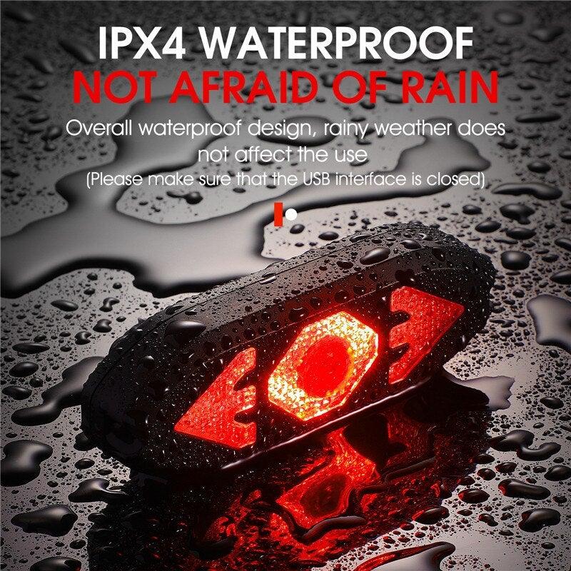 Smart Bike Light Wireless Remote Control Cycling Turning Signal Taillight USB Bicycle Rechargeable Rear Light LED Warning Lamp Bicycle Rear Light Safety Warning Bike Lights Brightest Bike Indicators Fit Saddle Rears