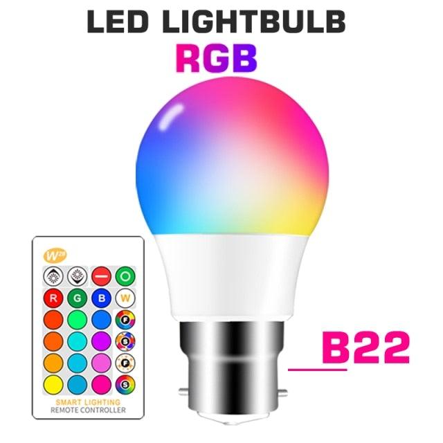 Smart For Home LED Light Bulb E27 E14 GU10 B22 220V 110V Spot Magic Changeable Lamp Lampada+IR Control Decoration RGB White Compatible with Alexa Google Home, RGBCW Smart GU10 Bulb, WiFi Smart LED Spot Light Bulb Indoor Decoration