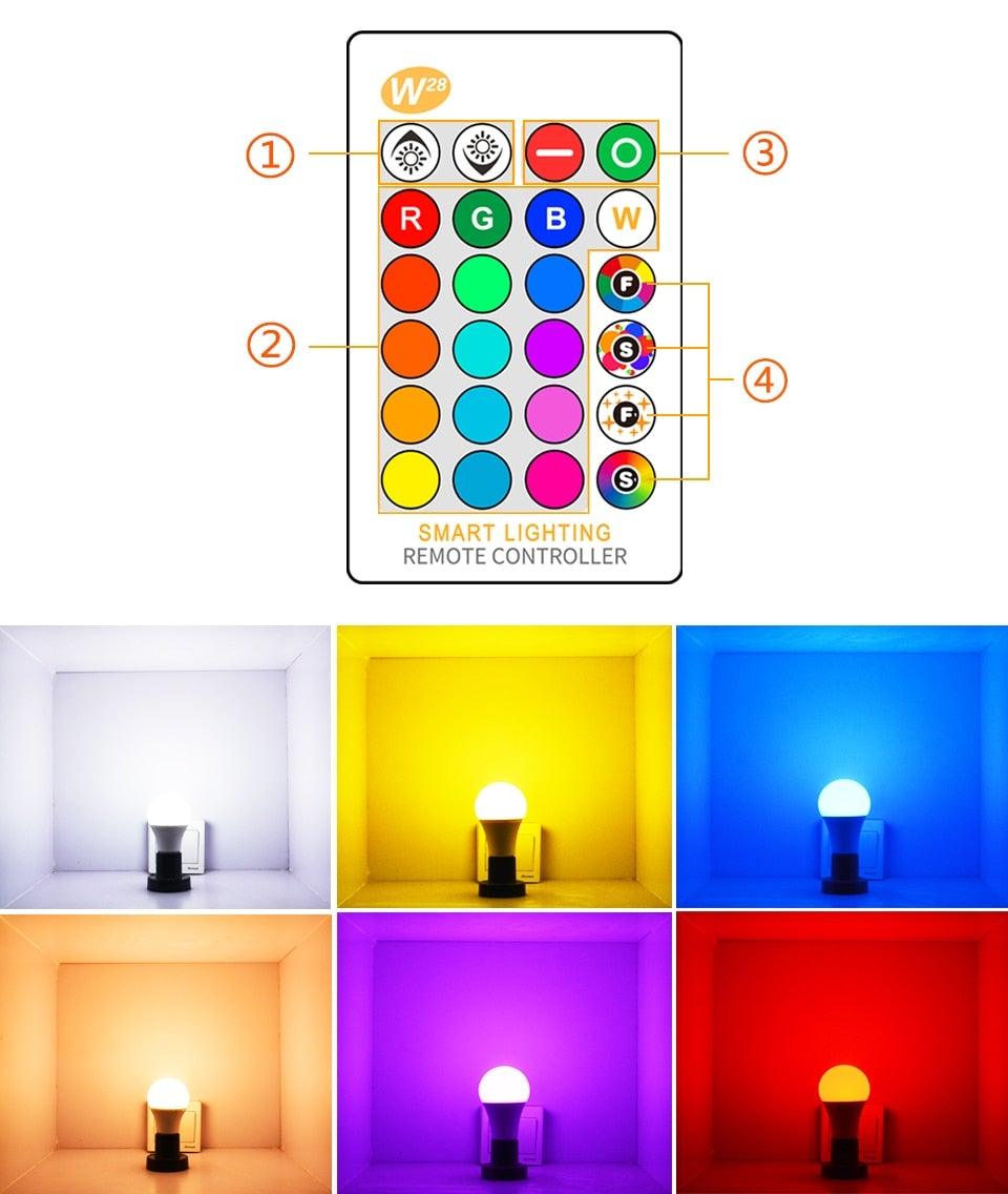 Smart For Home LED Light Bulb E27 E14 GU10 B22 220V 110V Spot Magic Changeable Lamp Lampada+IR Control Decoration RGB White Compatible with Alexa Google Home, RGBCW Smart GU10 Bulb, WiFi Smart LED Spot Light Bulb Indoor Decoration