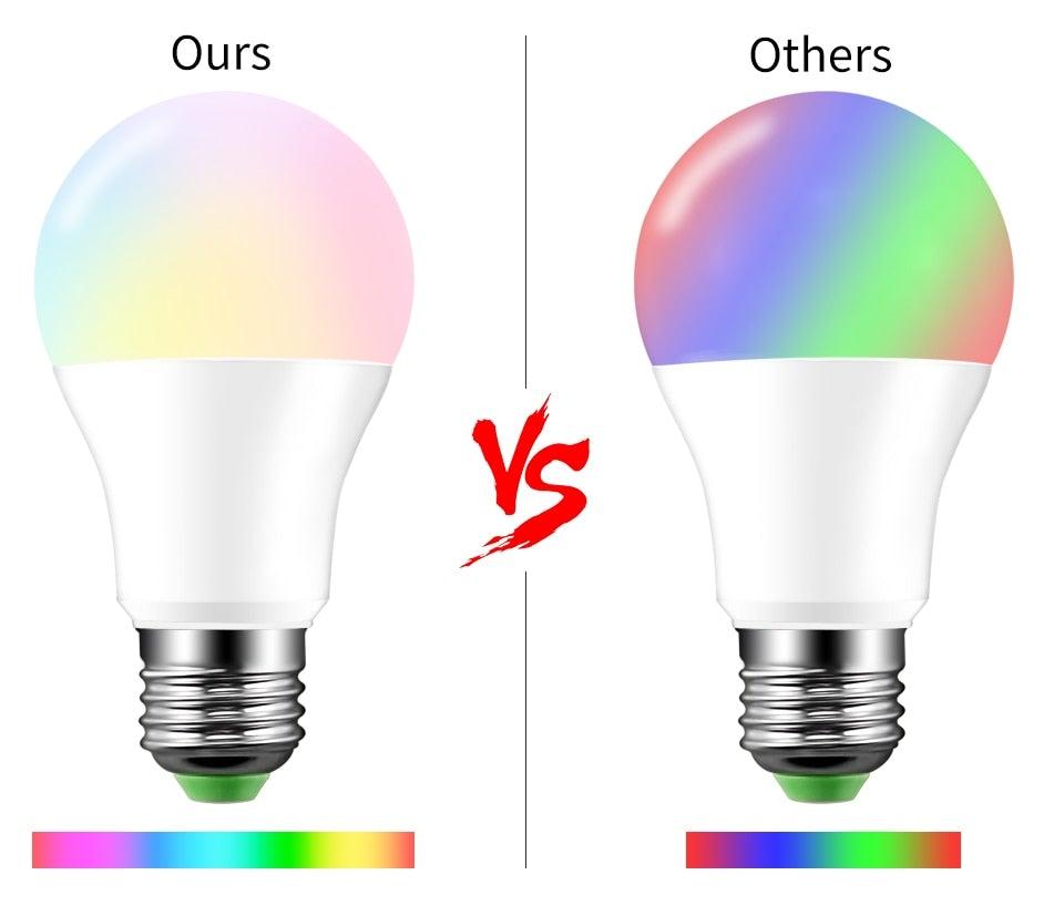 Smart For Home LED Light Bulb E27 E14 GU10 B22 220V 110V Spot Magic Changeable Lamp Lampada+IR Control Decoration RGB White Compatible with Alexa Google Home, RGBCW Smart GU10 Bulb, WiFi Smart LED Spot Light Bulb Indoor Decoration