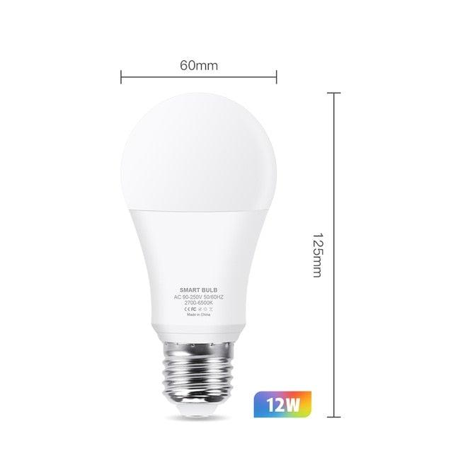 Smart Light Bulb E27 LED Lamp RGB+White+Warm White Work With Alexa Google Home Dimmable Timer Function RGB LED Bulb Bulb-Timer Sunrise Sunset Dimmable Multicolo Warm White No Hub Required Compatible With Alexa Google Home Assistant