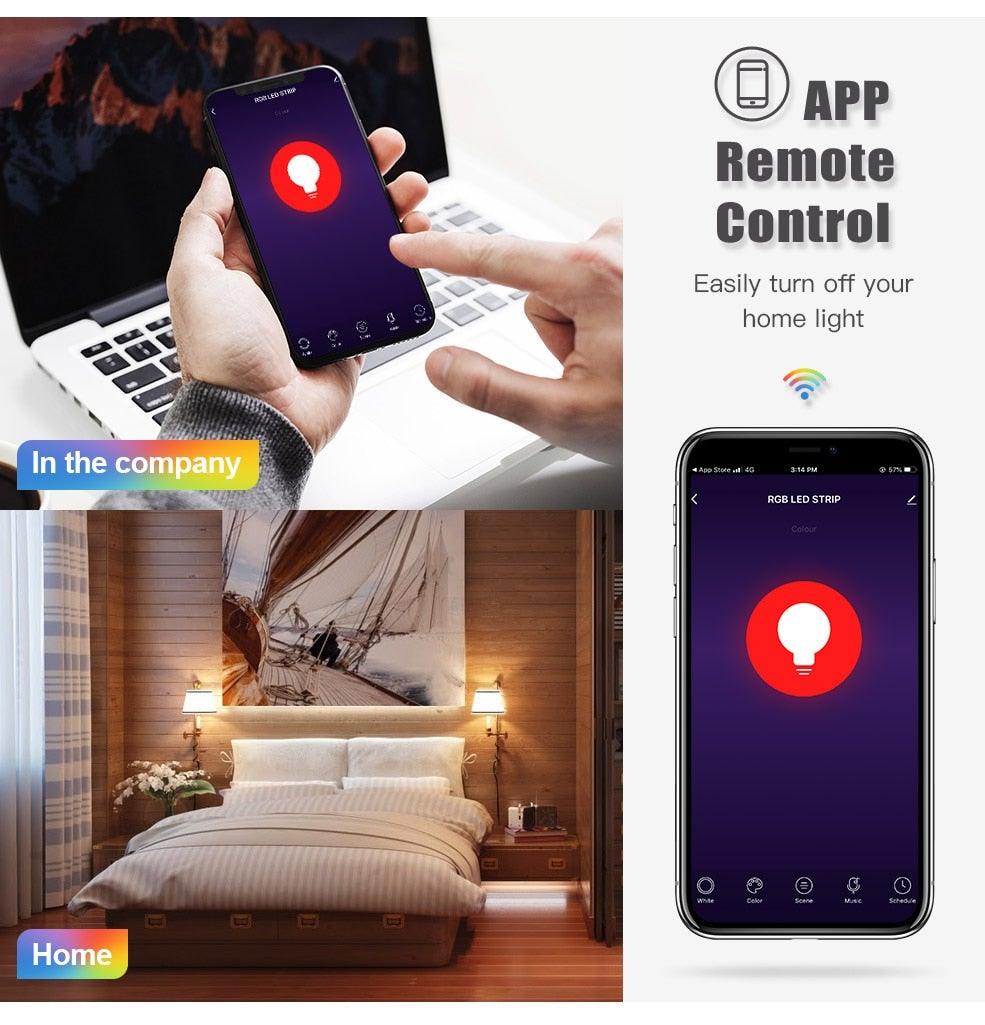 Smart Light Bulb E27 LED Lamp RGB+White+Warm White Work With Alexa Google Home Dimmable Timer Function RGB LED Bulb Bulb-Timer Sunrise Sunset Dimmable Multicolo Warm White No Hub Required Compatible With Alexa Google Home Assistant