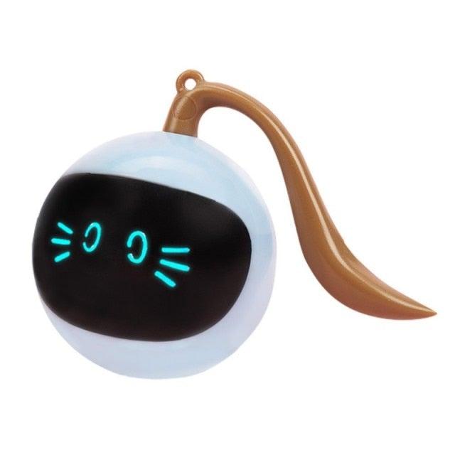 Smart Pet Toy USB Rechargeable Sports Ball Funny Chaser Roller Toy The Best Entertainment Exercise Gift For Smart Cat Toy Electric Jumping Ball Self Rotating Toys Rolling Jumping Ball For Cats