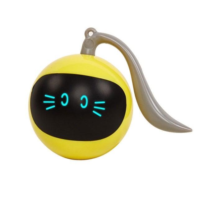 Smart Pet Toy USB Rechargeable Sports Ball Funny Chaser Roller Toy The Best Entertainment Exercise Gift For Smart Cat Toy Electric Jumping Ball Self Rotating Toys Rolling Jumping Ball For Cats