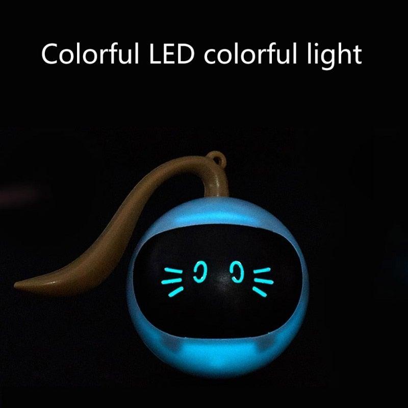 Smart Pet Toy USB Rechargeable Sports Ball Funny Chaser Roller Toy The Best Entertainment Exercise Gift For Smart Cat Toy Electric Jumping Ball Self Rotating Toys Rolling Jumping Ball For Cats