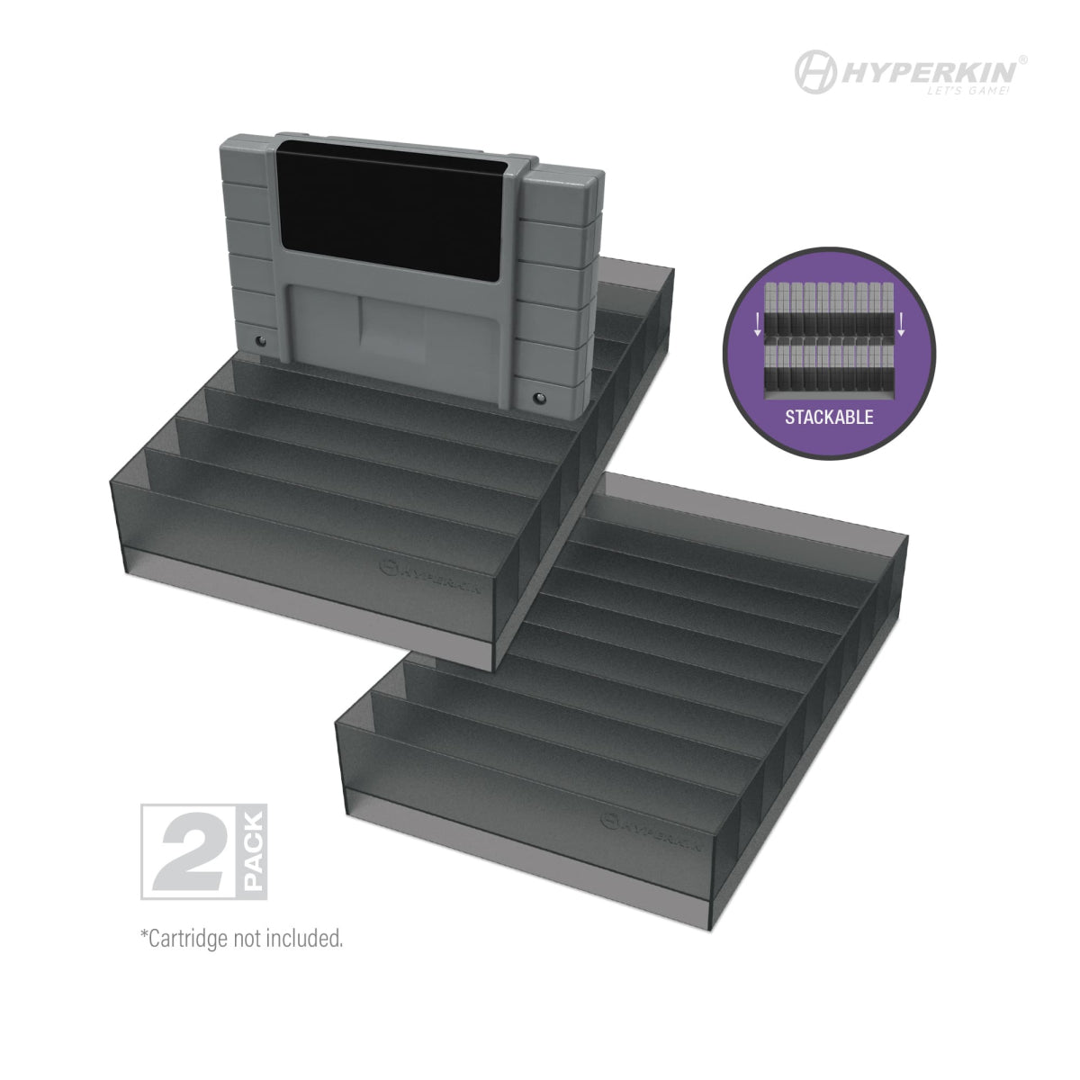 SNES 10 Cartridge Storage Stand (2 Pack)