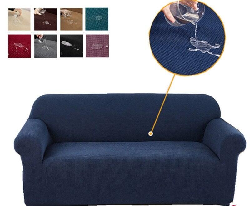 Sofa Cover Waterproof Waffle Sofa Cover All-Inclusive Thick Sofa Towel Waterproof Sofa Cushion Waterproof Couch Cover Dual Waterproof Sofa Cover Stretch Jacquard Sofa Slipcover Leakproof Furniture Protector For Kids