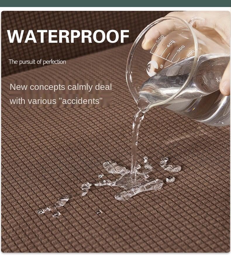 Sofa Cover Waterproof Waffle Sofa Cover All-Inclusive Thick Sofa Towel Waterproof Sofa Cushion Waterproof Couch Cover Dual Waterproof Sofa Cover Stretch Jacquard Sofa Slipcover Leakproof Furniture Protector For Kids