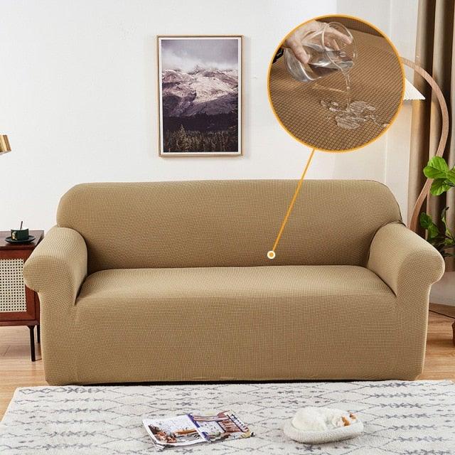 Sofa Cover Waterproof Waffle Sofa Cover All-Inclusive Thick Sofa Towel Waterproof Sofa Cushion Waterproof Couch Cover Dual Waterproof Sofa Cover Stretch Jacquard Sofa Slipcover Leakproof Furniture Protector For Kids
