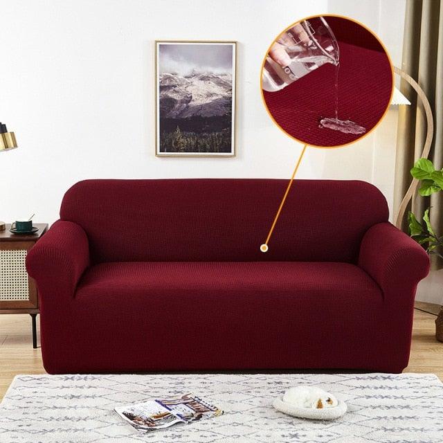 Sofa Cover Waterproof Waffle Sofa Cover All-Inclusive Thick Sofa Towel Waterproof Sofa Cushion Waterproof Couch Cover Dual Waterproof Sofa Cover Stretch Jacquard Sofa Slipcover Leakproof Furniture Protector For Kids