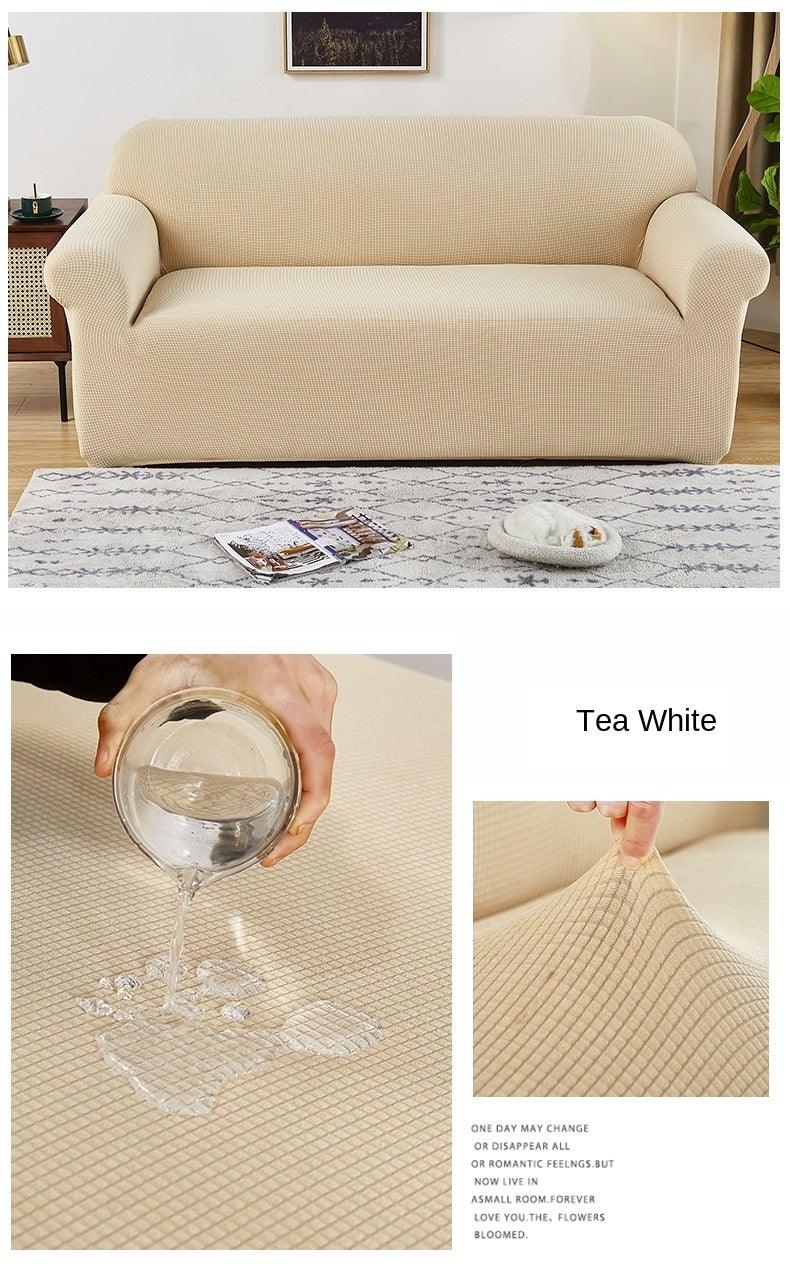 Sofa Cover Waterproof Waffle Sofa Cover All-Inclusive Thick Sofa Towel Waterproof Sofa Cushion Waterproof Couch Cover Dual Waterproof Sofa Cover Stretch Jacquard Sofa Slipcover Leakproof Furniture Protector For Kids