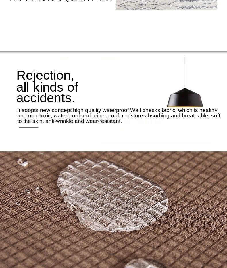 Sofa Cover Waterproof Waffle Sofa Cover All-Inclusive Thick Sofa Towel Waterproof Sofa Cushion Waterproof Couch Cover Dual Waterproof Sofa Cover Stretch Jacquard Sofa Slipcover Leakproof Furniture Protector For Kids