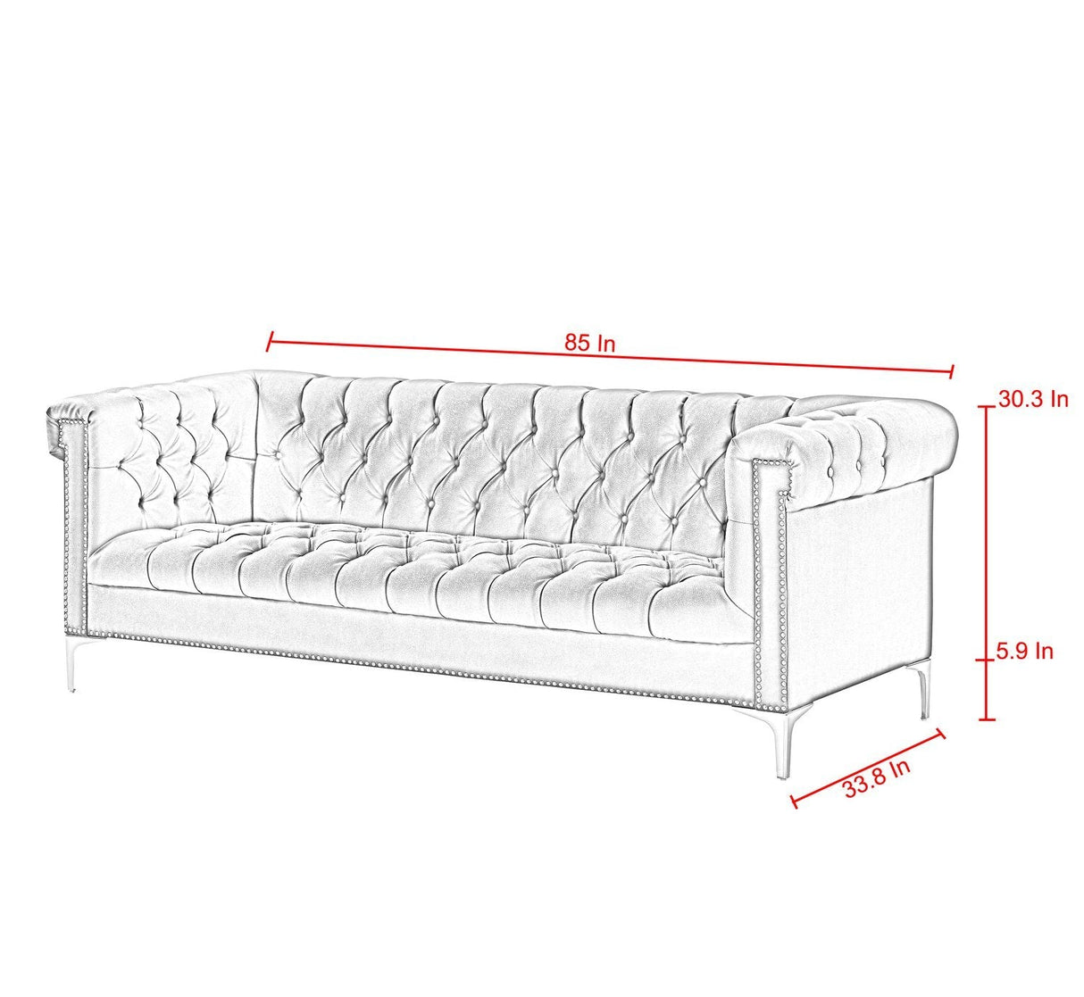 Oxford PU Leather Sofa