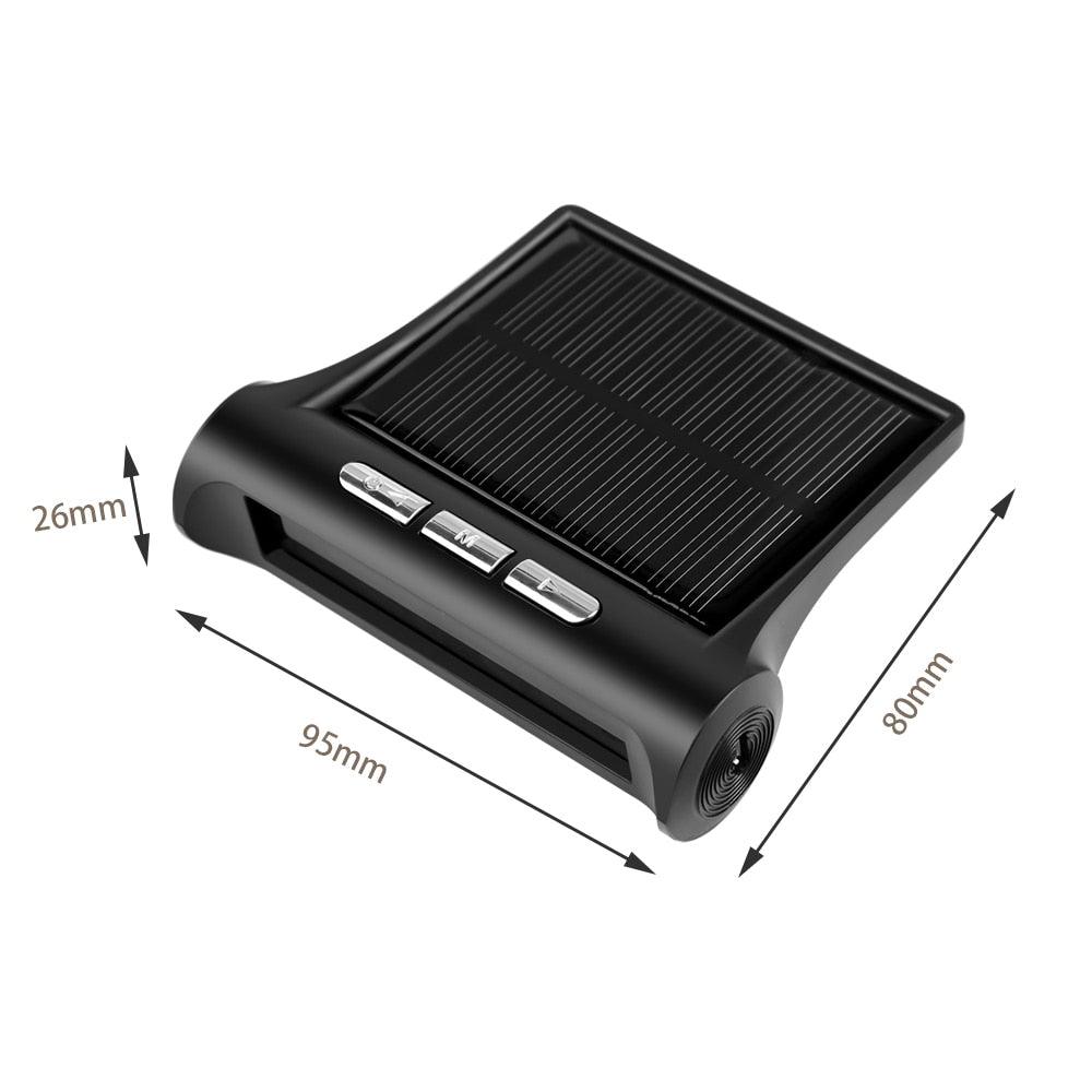 Solar Car Digital Clock with LCD Time Date In-Car Temperature Display for Outdoor Personal Car Part Decoration Universal Wireless Car Head Up Display Digital GPS Speedometer MPH Solar Battery USB Charged with Time Clock