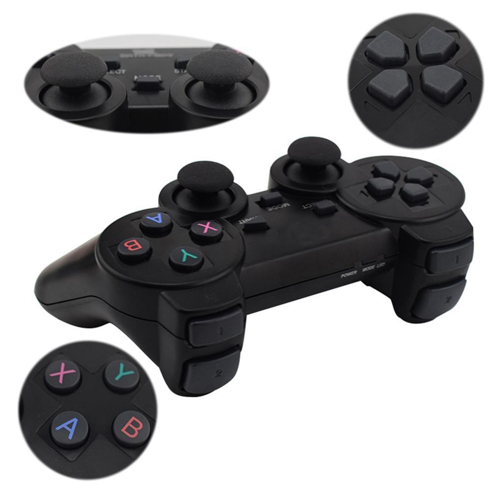 Solid Black 2.4G Wireless Joystick Game Controller Portable With Micro USB OTG Adapter Compatible With PC Laptop Tablet