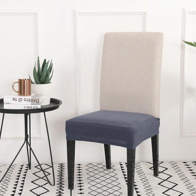Solid Dining Chair Cover Elastic Half-wraped Seat Case for Kichen Wedding Banquet Hotel Chair Cushions Cover Removable Washable Dining Room Chair Slipcovers Dining Chair Covers Parsons Chair Slipcover Stretch Chair Covers for Dining Room