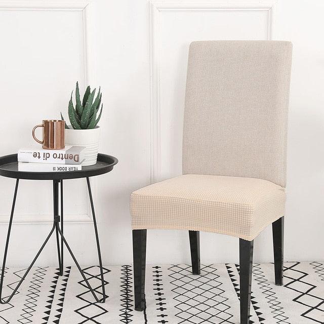 Solid Dining Chair Cover Elastic Half-wraped Seat Case for Kichen Wedding Banquet Hotel Chair Cushions Cover Removable Washable Dining Room Chair Slipcovers Dining Chair Covers Parsons Chair Slipcover Stretch Chair Covers for Dining Room