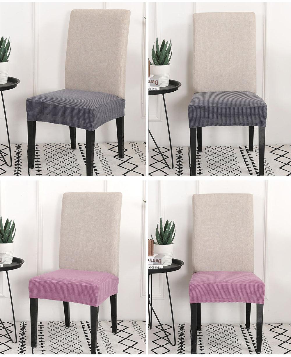 Solid Dining Chair Cover Elastic Half-wraped Seat Case for Kichen Wedding Banquet Hotel Chair Cushions Cover Removable Washable Dining Room Chair Slipcovers Dining Chair Covers Parsons Chair Slipcover Stretch Chair Covers for Dining Room