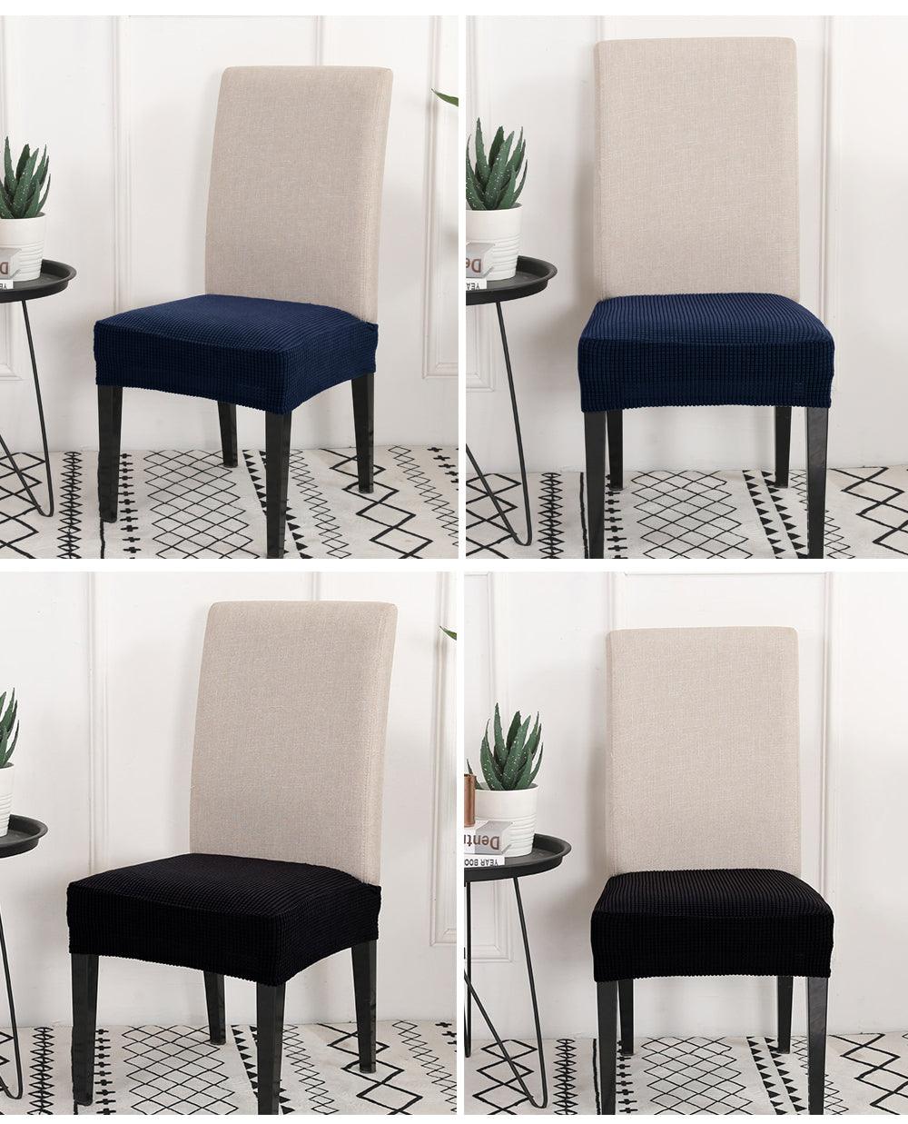 Solid Dining Chair Cover Elastic Half-wraped Seat Case for Kichen Wedding Banquet Hotel Chair Cushions Cover Removable Washable Dining Room Chair Slipcovers Dining Chair Covers Parsons Chair Slipcover Stretch Chair Covers for Dining Room