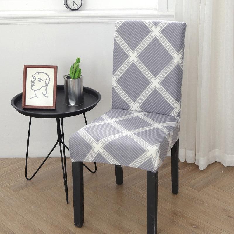 Spandex Chair Covers Printed Dining Room Stretch Seat Cover Chair Protective Case for Restaurant Banquet Kitchen Hotel Stretch Spandex Removable Washable Dining Chair Protector