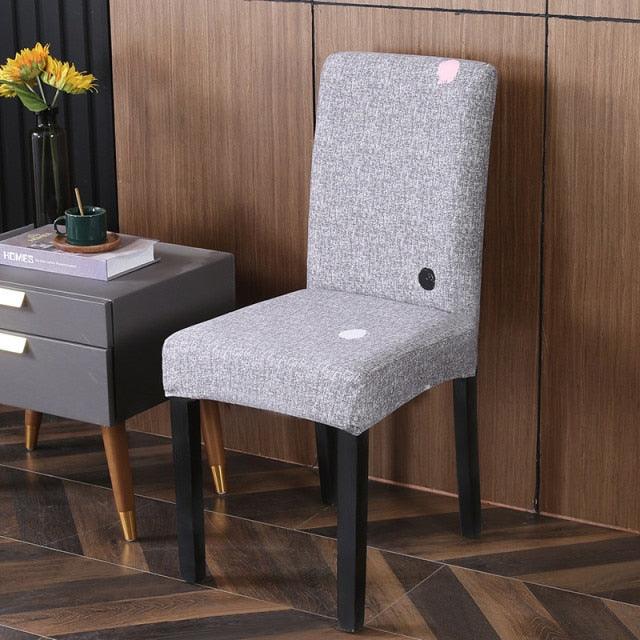 Spandex Chair Covers Printed Dining Room Stretch Seat Cover Chair Protective Case for Restaurant Banquet Kitchen Hotel Stretch Spandex Removable Washable Dining Chair Protector