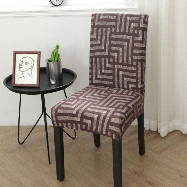 Spandex Chair Covers Printed Dining Room Stretch Seat Cover Chair Protective Case for Restaurant Banquet Kitchen Hotel Stretch Spandex Removable Washable Dining Chair Protector