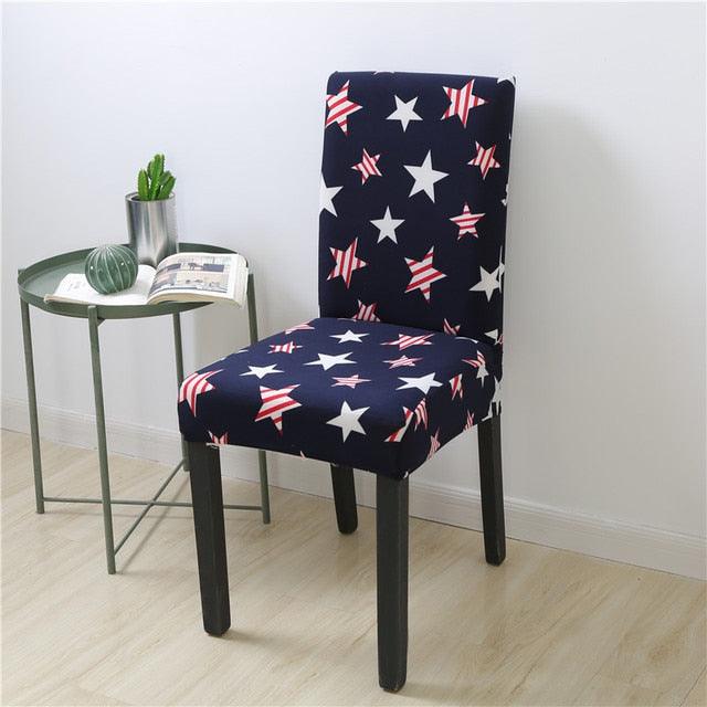 Spandex Chair Covers Printed Dining Room Stretch Seat Cover Chair Protective Case for Restaurant Banquet Kitchen Hotel Stretch Spandex Removable Washable Dining Chair Protector