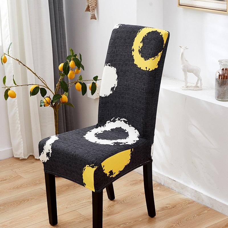 Spandex Dining Chair Cover With Back Elastic Universal Kitchen Living Room Stretch Slipcover Chair Covers Protector Seat Case Chair Cover Seat Protector Super Fit Slipcover Stretch Removable Washable Soft Spandex Fabric for Home