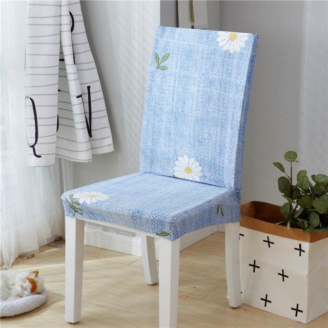 Spandex Dining Chair Cover With Back Elastic Universal Kitchen Living Room Stretch Slipcover Chair Covers Protector Seat Case Chair Cover Seat Protector Super Fit Slipcover Stretch Removable Washable Soft Spandex Fabric for Home