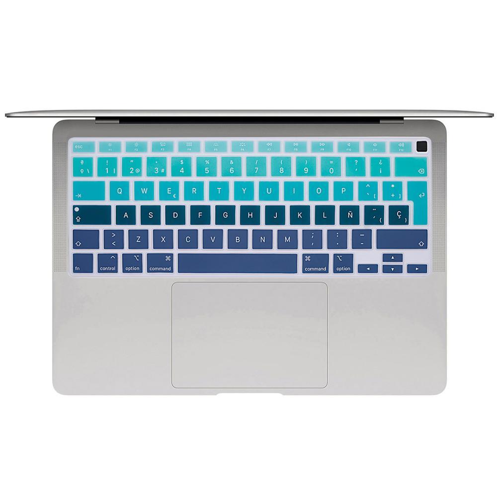 Spanish Laptop color silicone Keyboard Cover For Macbook Air 13 A2179 Protective film keyboard case For Apple Air13 2020 New