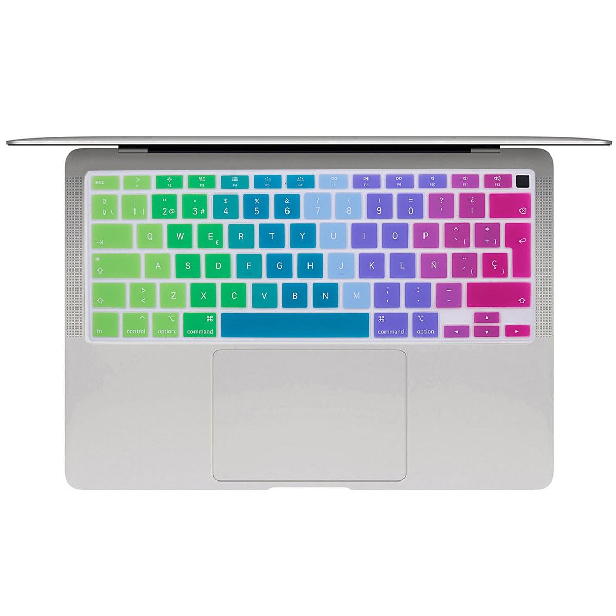 Spanish Laptop color silicone Keyboard Cover For Macbook Air 13 A2179 Protective film keyboard case For Apple Air13 2020 New