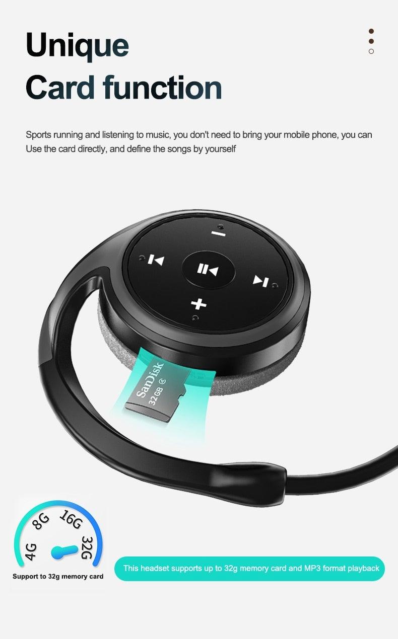 Sports Headphones Wireless Wearable Music Player Built-in Memory Sweatproof Player Music FM Radio Wireless Headset Bluetooth Headphones Earbuds Bluetooth 5.0 Sport Outdoor Workout Hands Free Handsfree Ear Buds For Running