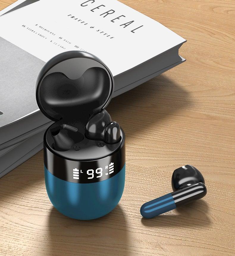 Sports WearableWireless Headphones Fast Conecting Music Sweatproof Wireless Earbuds Smart LED Display Bluetooth Earphones HD Call Headphone With Microphone Touch Control Waterproof Headset With Charging Case 300mAH