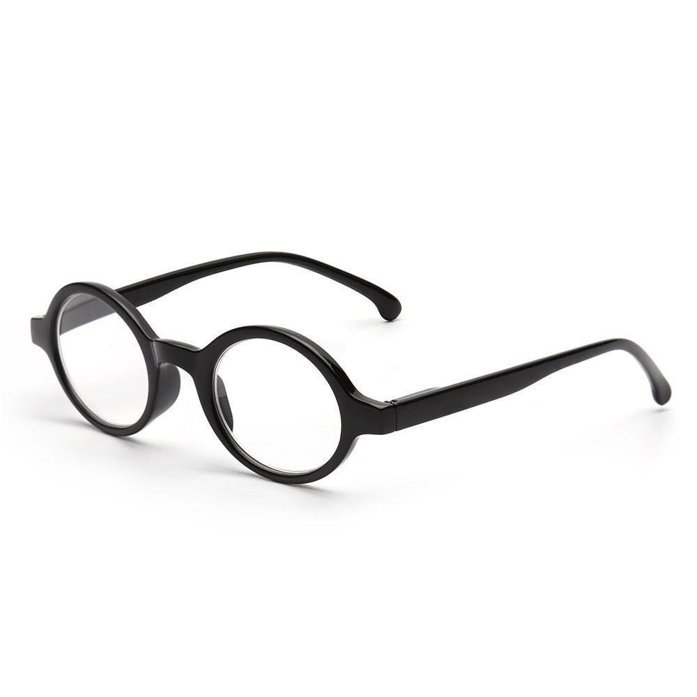 Spring Hinge Round Style Reading Glasses For Women And Men Diopter Magnifier Glasses In Black Sunglasses For Ladies Eyewear Small Frame Glasses