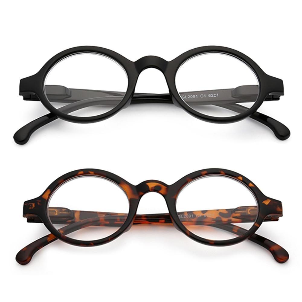 Spring Hinge Round Style Reading Glasses For Women And Men Diopter Magnifier Glasses In Black Sunglasses For Ladies Eyewear Small Frame Glasses