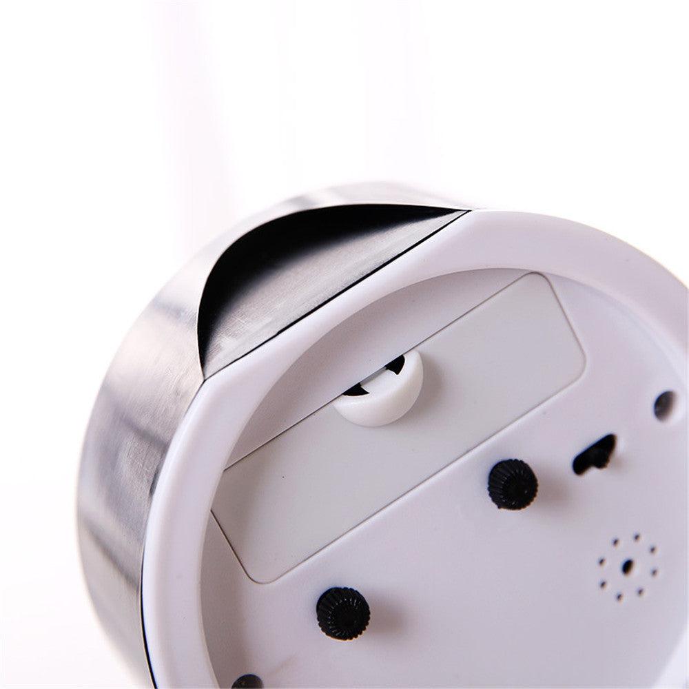 Square Round Small Alarm Clock Snooze Silent Sweeping Wake Up Table Clock Travel Alarm Clock Analog Small Simple Battery Operated Clock Non Ticking Alarm Clock Snooze Light Functions Bedside Table Clock Battery Powered Compact Portable Travel Alarm Clock