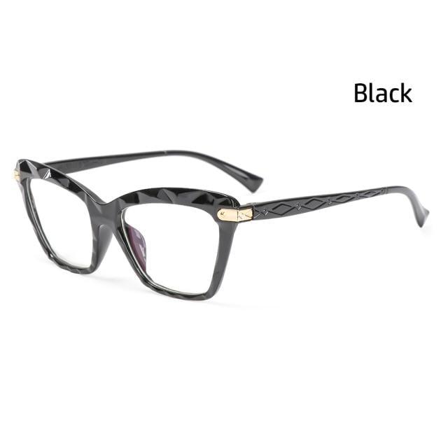 Square Women Reading Glasses Frame Crystal Multi-section Optical Computer Glasses Square Design Reading Glasses For Women Light Blocking Computer Reader Glasses For Men And Women