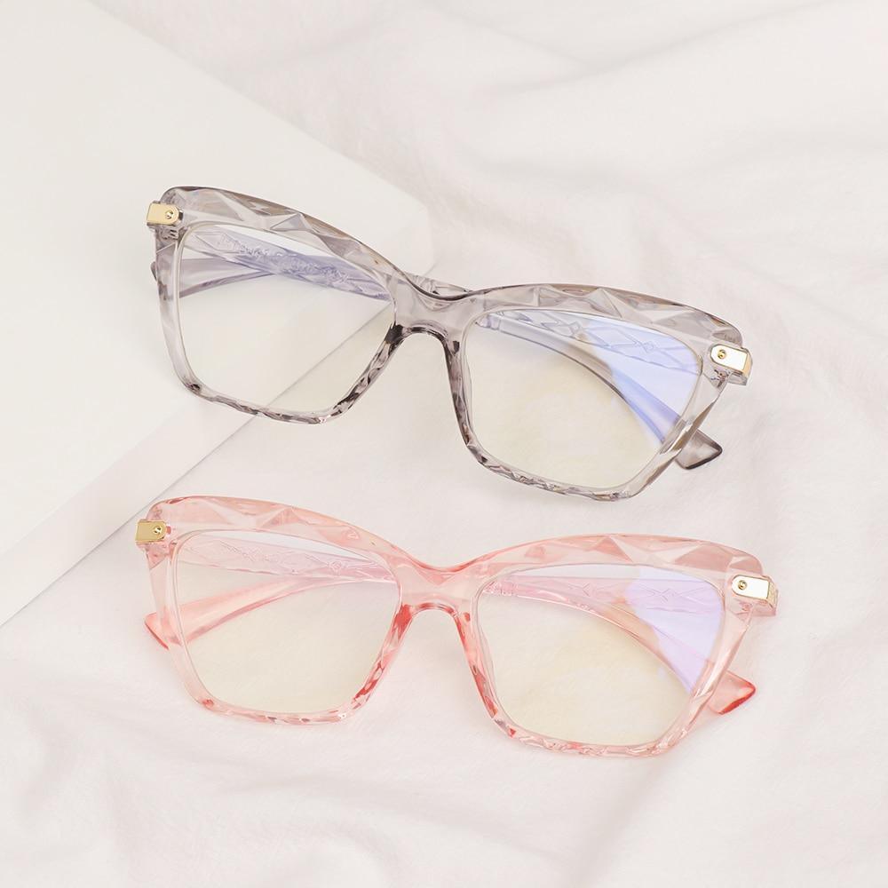 Square Women Reading Glasses Frame Crystal Multi-section Optical Computer Glasses Square Design Reading Glasses For Women Light Blocking Computer Reader Glasses For Men And Women