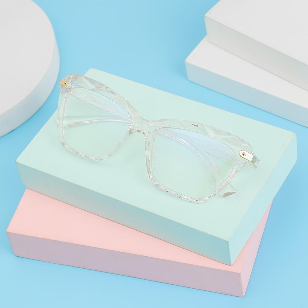 Square Women Reading Glasses Frame Crystal Multi-section Optical Computer Glasses Square Design Reading Glasses For Women Light Blocking Computer Reader Glasses For Men And Women