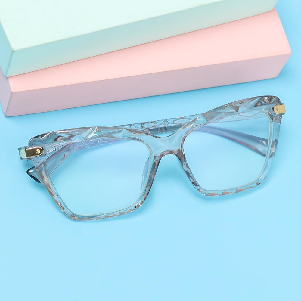 Square Women Reading Glasses Frame Crystal Multi-section Optical Computer Glasses Square Design Reading Glasses For Women Light Blocking Computer Reader Glasses For Men And Women