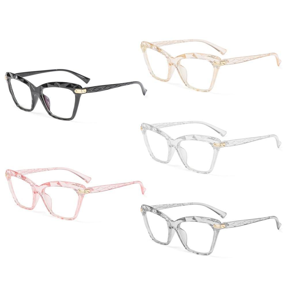 Square Women Reading Glasses Frame Crystal Multi-section Optical Computer Glasses Square Design Reading Glasses For Women Light Blocking Computer Reader Glasses For Men And Women