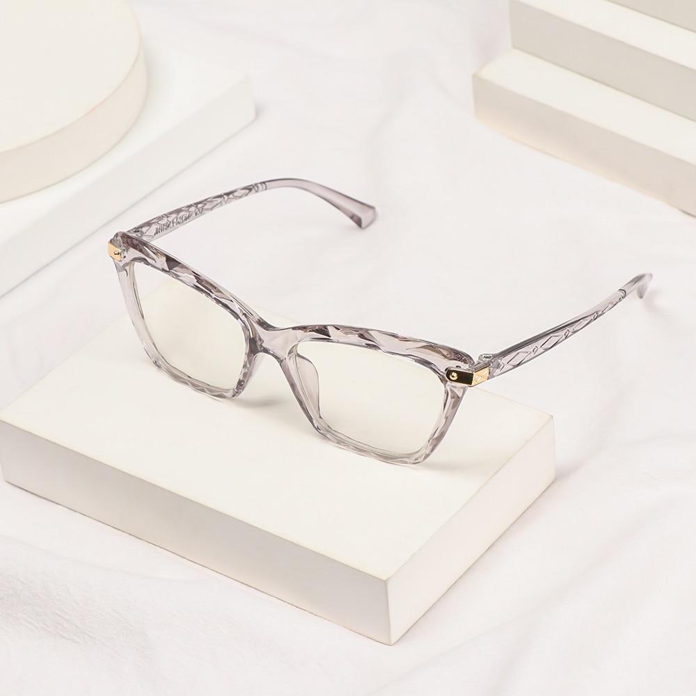 Square Women Reading Glasses Frame Crystal Multi-section Optical Computer Glasses Square Design Reading Glasses For Women Light Blocking Computer Reader Glasses For Men And Women