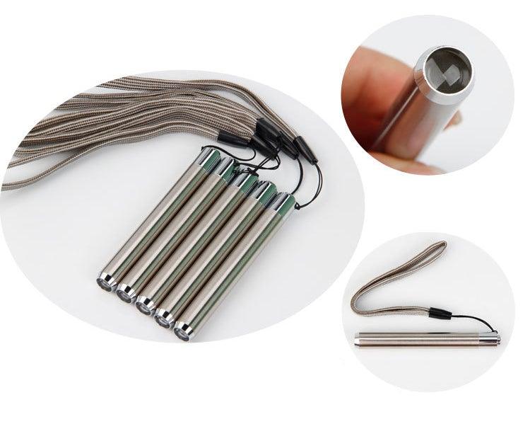 Stainless Steel Mini Pocket UV Black Light Flashlight Led Lamp Portable Flashlight Ultraviolet Pen Lights For Leak Pet Urine Bed Bug Dry Stain & Dye Detector Marker Checker Detection