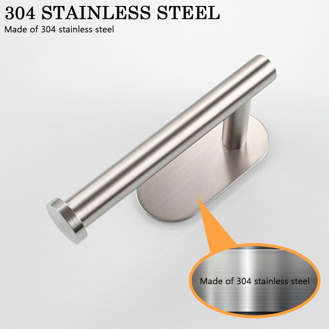 Stainless Steel Nail-free Wall Mounted Toilet Paper Holder Kitchen Tissue Paper Holder Toilet Roll Dispenser For Bathroom Toilet Paper Holder Toilet Paper roll Holder Self Adhesive+Super Glue Stainless Steel No Drilling For Bathroom Bedroom Kitchen