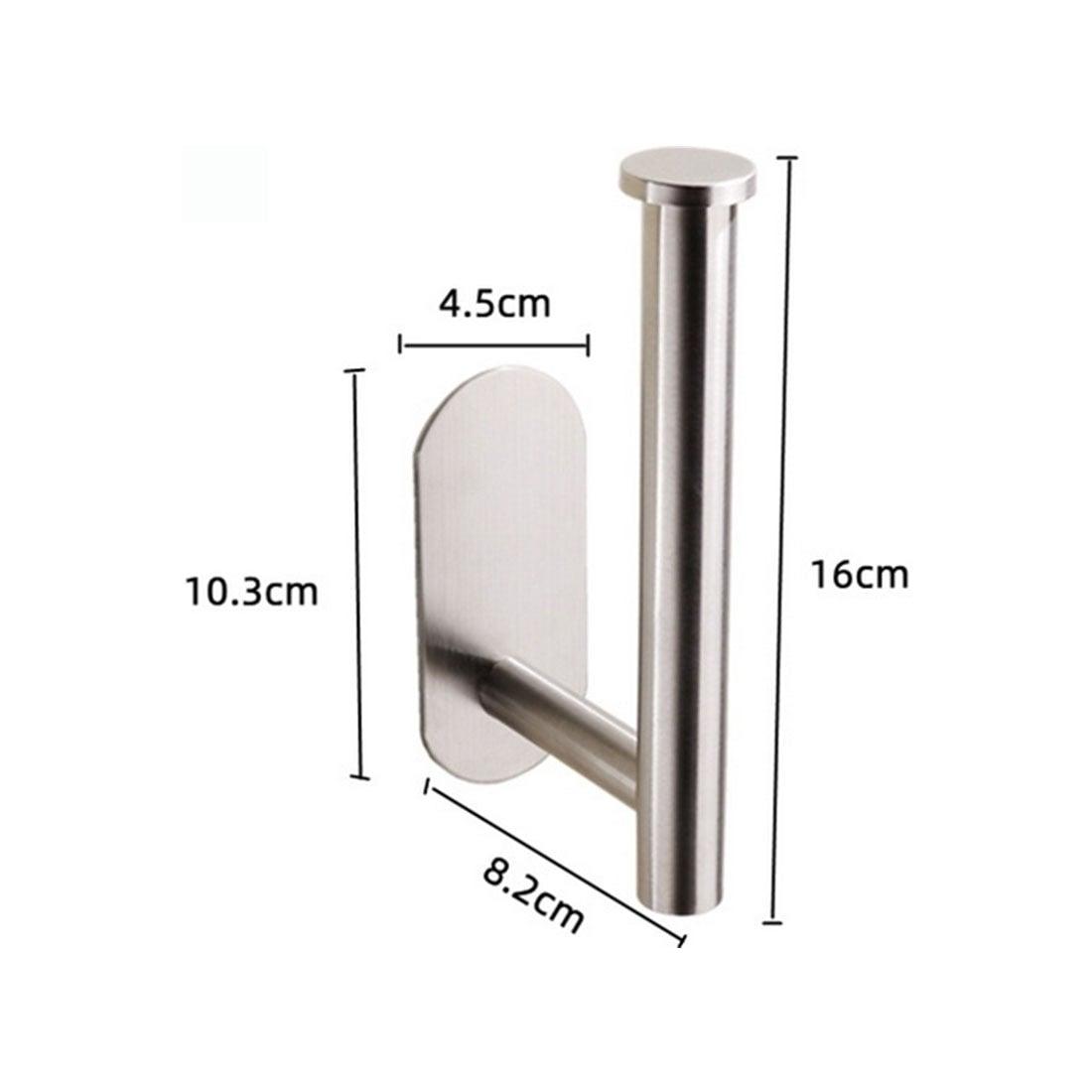 Stainless Steel Nail-free Wall Mounted Toilet Paper Holder Kitchen Tissue Paper Holder Toilet Roll Dispenser For Bathroom Toilet Paper Holder Toilet Paper roll Holder Self Adhesive+Super Glue Stainless Steel No Drilling For Bathroom Bedroom Kitchen