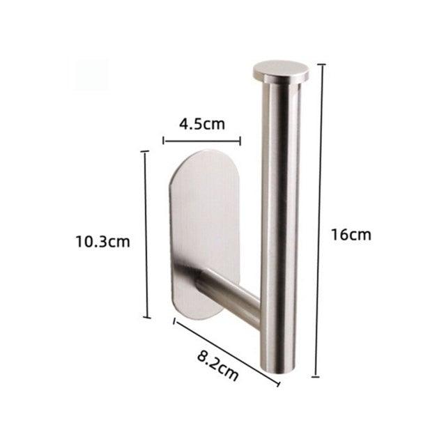 Stainless Steel Nail-free Wall Mounted Toilet Paper Holder Kitchen Tissue Paper Holder Toilet Roll Dispenser For Bathroom Toilet Paper Holder Toilet Paper roll Holder Self Adhesive+Super Glue Stainless Steel No Drilling For Bathroom Bedroom Kitchen