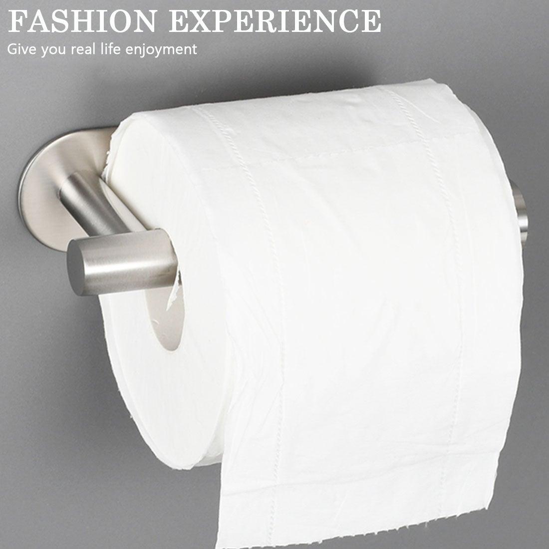 Stainless Steel Nail-free Wall Mounted Toilet Paper Holder Kitchen Tissue Paper Holder Toilet Roll Dispenser For Bathroom Toilet Paper Holder Toilet Paper roll Holder Self Adhesive+Super Glue Stainless Steel No Drilling For Bathroom Bedroom Kitchen