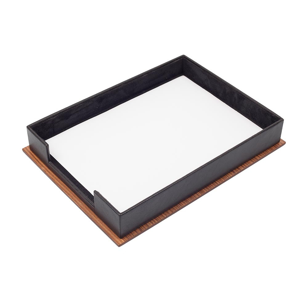 MOOG Star Wooden & Leather Document Tray