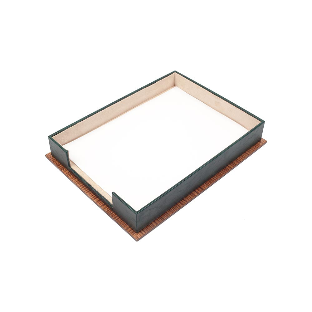 MOOG Star Wooden & Leather Document Tray