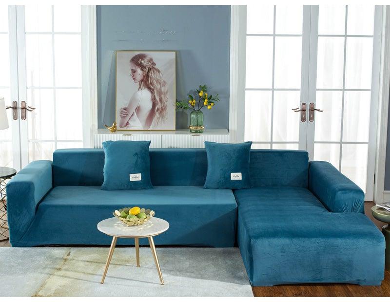 Stretchable Couch Cover Lounge Sofa Slipcover Furniture Cover Machine Washable Elasticated Sofa Covers Chaise Longue For Living Room Corner Armchair Elastic Cushion Couch Furniture 3 Seater Slipcover For Home